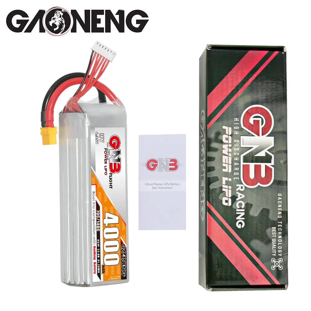 Hot Sale GAONENG GNB 6S 22.8V 4000mAh 70C LiPo RC Battery with XT60 Connector