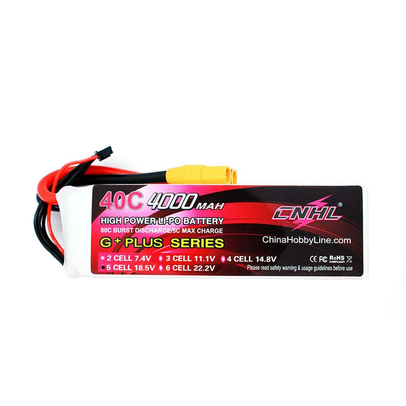 Hot Sale! CNHL 4000mAh 18.5V 5S 40C Lipo Battery for Aircraft, Helicopter and Jet with XT90 Connector