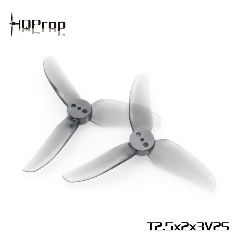 HQProp V2S 2.5-Inch Durable Tri-Blade Propeller Set (2 CW + 2 CCW) - Ideal for Freestyle & Racing