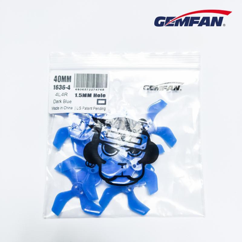 Gemfan 1.6 Inch 4-Blade Whoop Propeller with 1.5mm Shaft T-Mount (4CW + 4CCW)