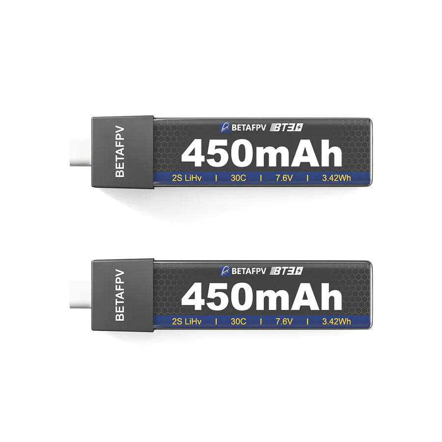 Hot Sale! BetaFPV BT3.0 450mAh 2S Lithium Batteries for Drones