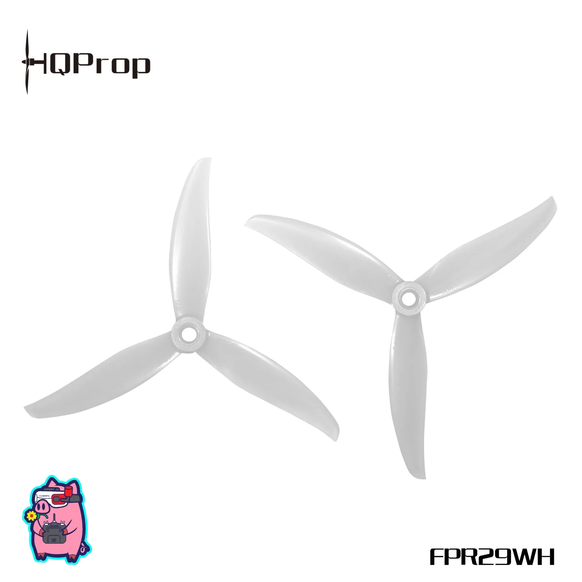 HQProp FlowerPig 5.1 - inch 3 - Blade Polycarbonate Propellers (2 CW + 2 CCW)