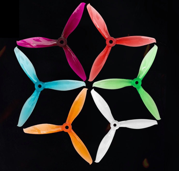 Gemfan Flash Durable 5.1" Tri Blade 5149 Propellers (2CW + 2CCW) - Ideal for Racing
