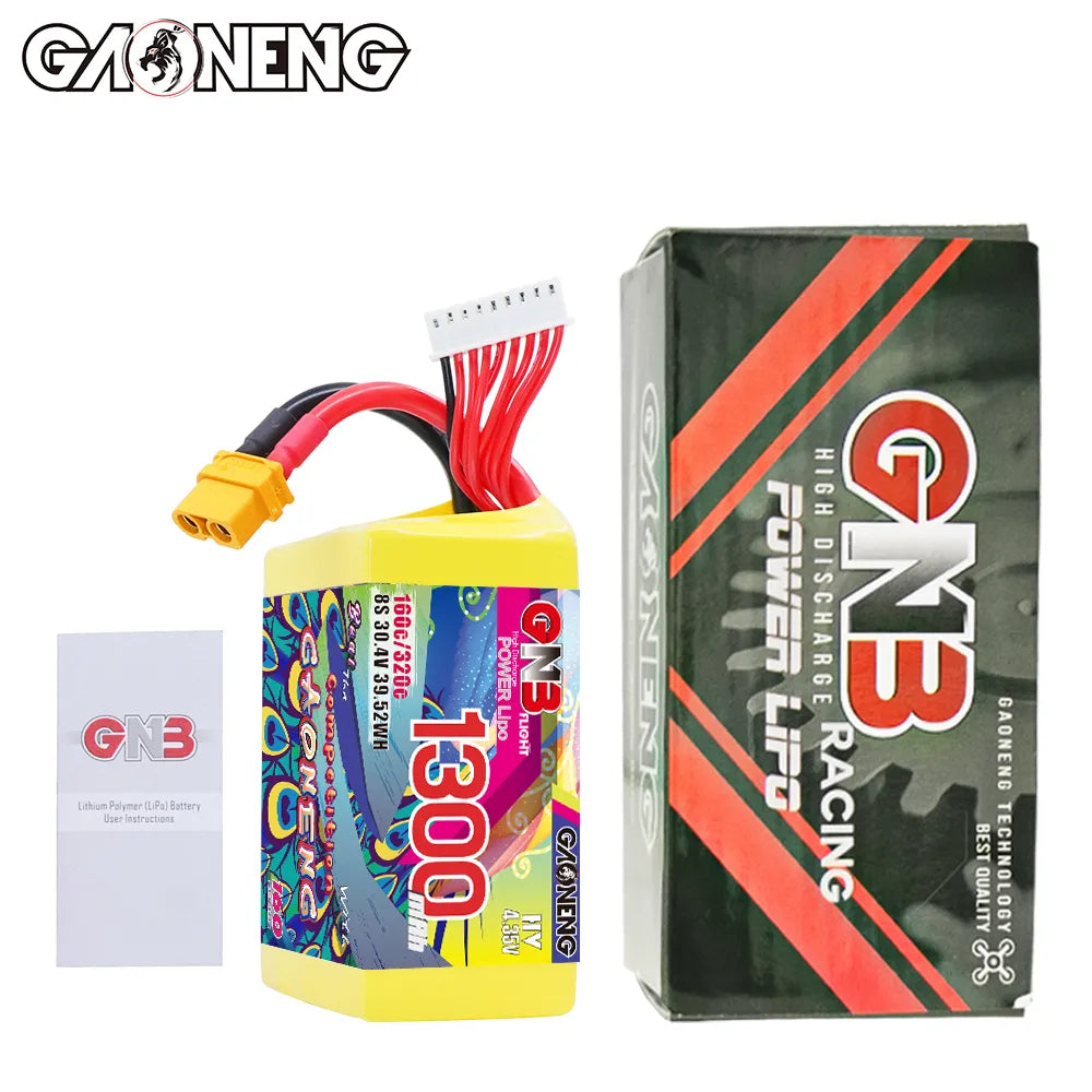 GAONENG High - Performance GNB 8S 30.4V 1300mAh 160C XT60 LiHV LiPo Battery