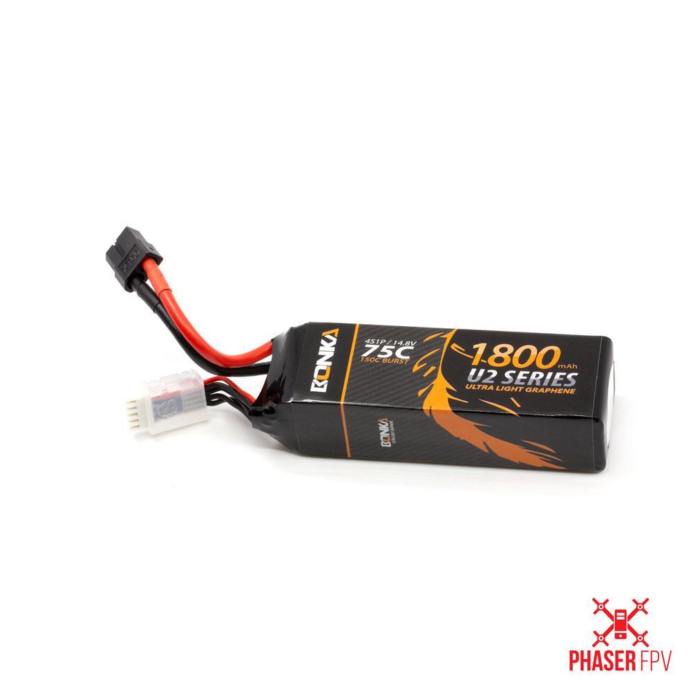 Bonka 1800mAh 75c 4S XT60 LiPo Battery - Great for Mini Quads!