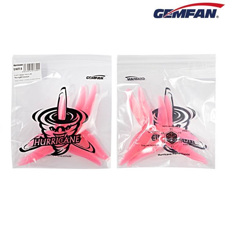 Gemfan Hurricane High - Performance 5 - inch Tri - Blade 51477 Propellers (2CW + 2CCW) Sale