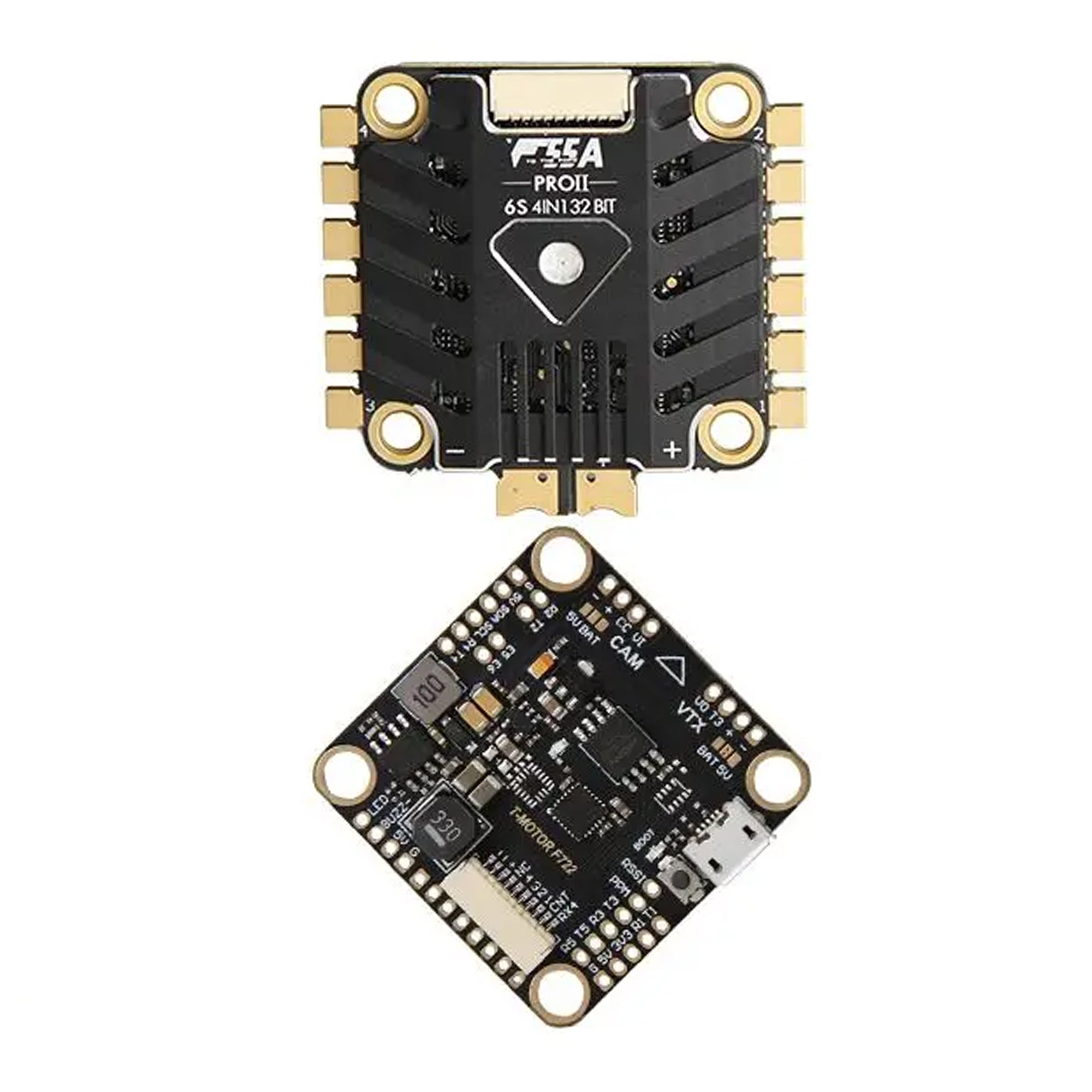 Hot Deal! T-Motor F7 HD Stack: F7 BMI270 FC + F55A PRO II 3 - 6S 4 - in - 1 AM32 ESC Combo