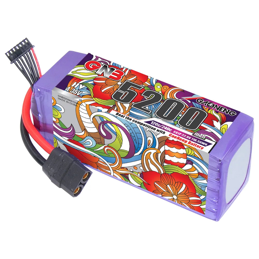 High - Performance GAONENG GNB 6S 22.8V 5200mAh 120C LiPo Battery with XT90 Connector [DG]