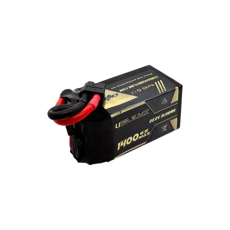 Chinahobbyline CNHL Ultra Black 22.2V 6S 1400mAh 150C Lightweight LiPo Battery [DG]
