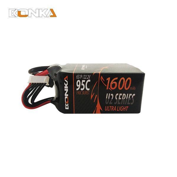 Bonka 1600mAh 6S 22.2V 95C Lipo Battery - Ideal for Mini Quads in Australia