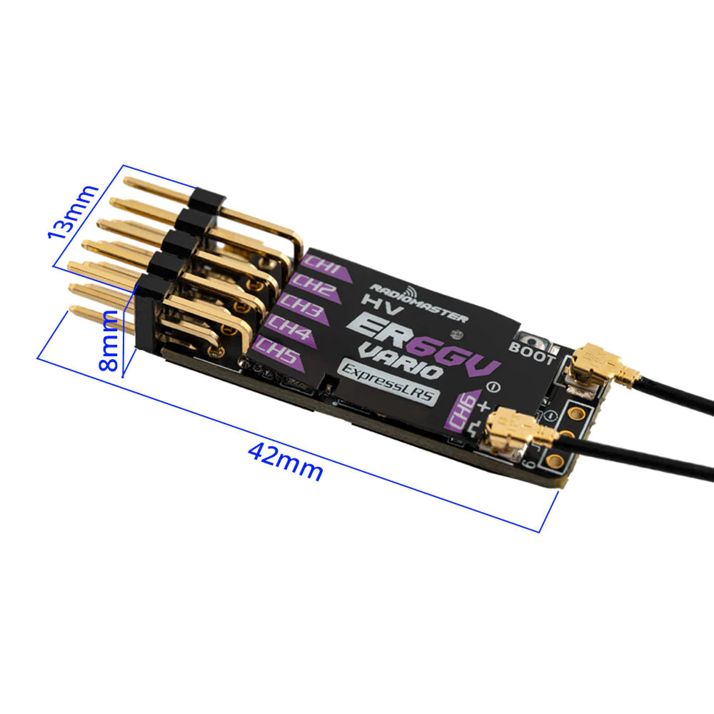 Get RadioMaster ER6G and ER6GV 2.4GHz ExpressLRS PWM Receiver for Great Hobby Experience