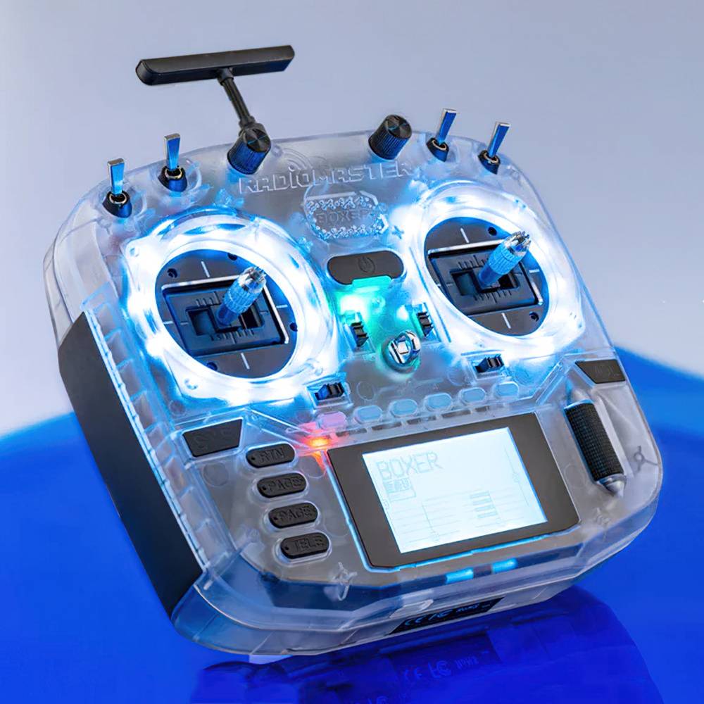 Hot Sale! RadioMaster Boxer 2.4GHz Transparent Radio Transmitter with LEDs (Batteries Not Included)