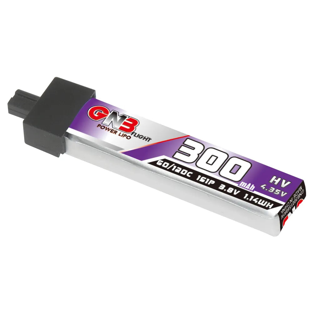 Hot Sale! GAONENG GNB 300mAh 60C 3.8V 1S LiHV A30 Plastic Head LiPo Battery