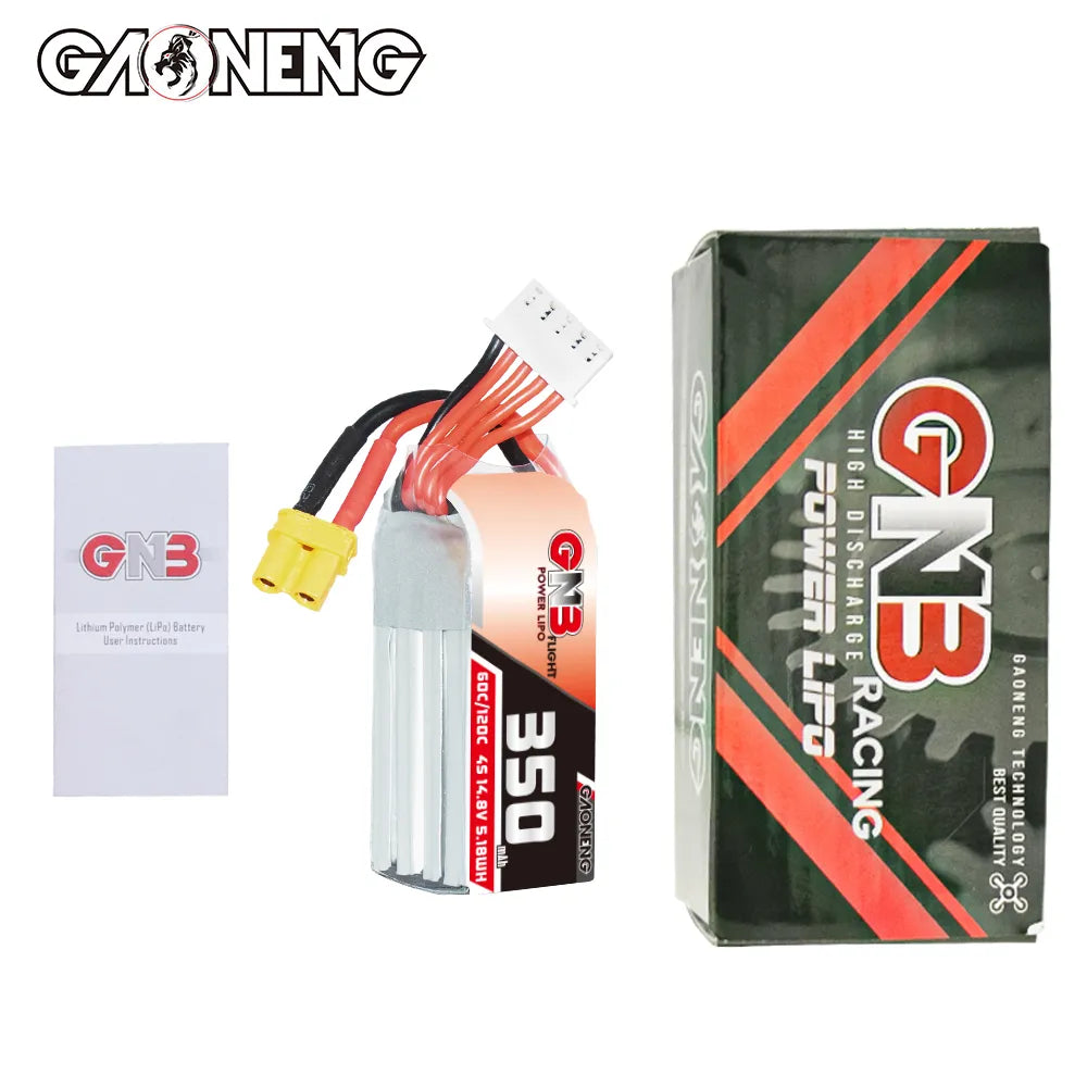 Hot Sale! GAONENG GNB 4S 14.8V 350mAh 60C XT30 LiPo RC Battery