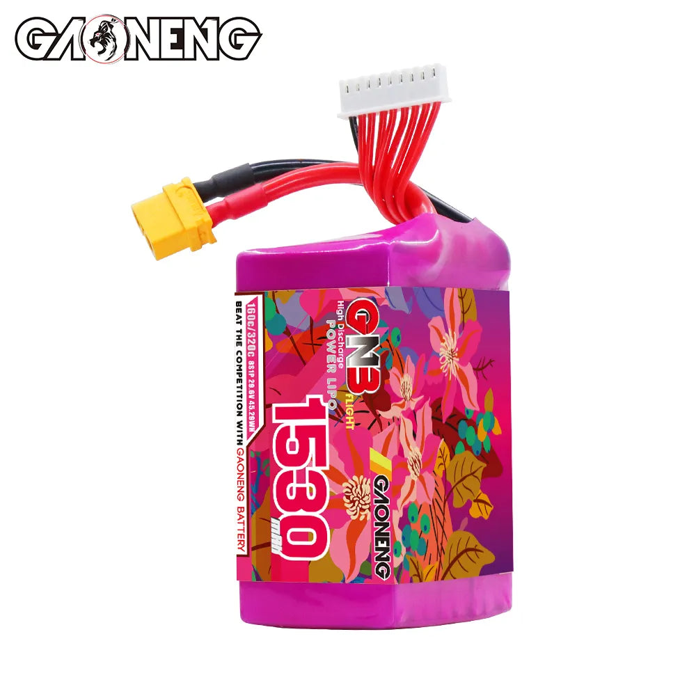GAONENG 29.6V 1530mAh 160C XT60 8S High - Performance LiPo Battery
