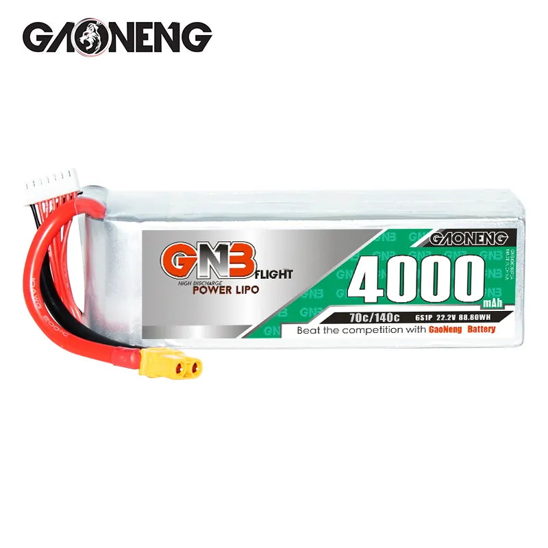 GAONENG High - Performance 6S 22.2V 4000mAh 70C LiPo Battery with XT60 Connector for RC Hobbies