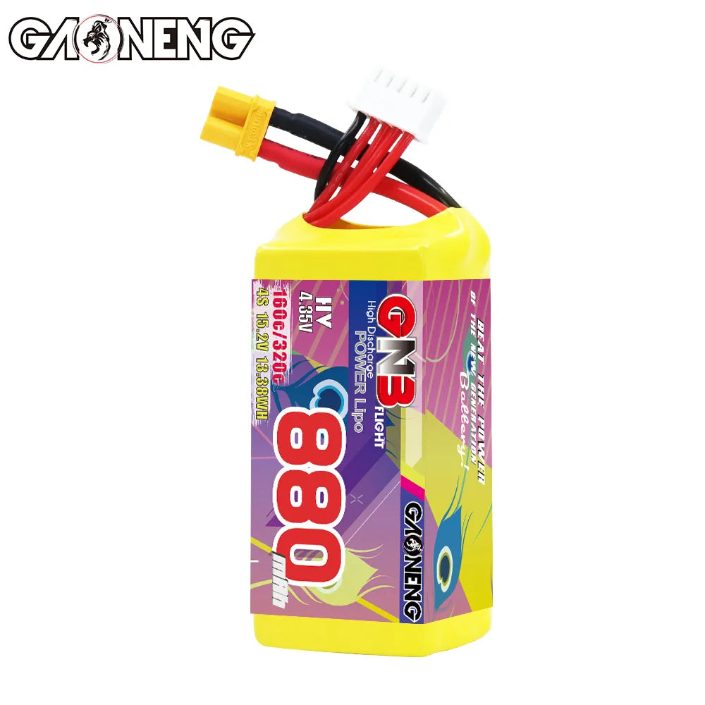 Hot Sale! GAONENG GNB 4S 15.2V 880mAh 160C XT30 High - Voltage LiPo Drone Battery