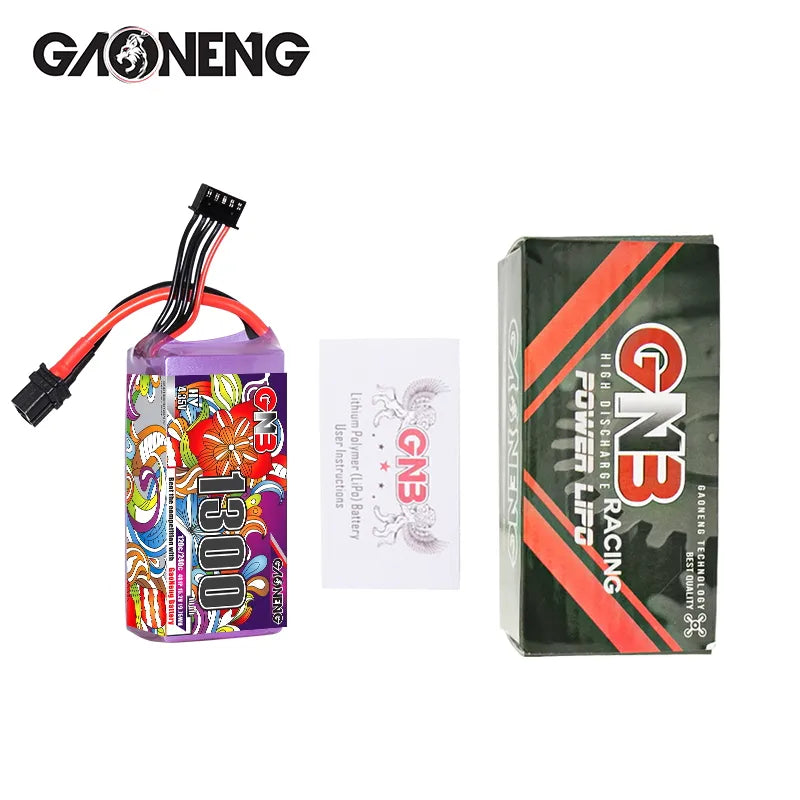 GAONENG High - Performance 15.2V 1300mAh 120C XT60 4S LiPo Battery for FPV Drones and More