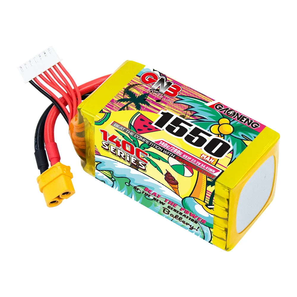 GAONENG High - Performance 6S 22.2V 1550mAh 140C XT60 LiPo Graphene Battery on Sale