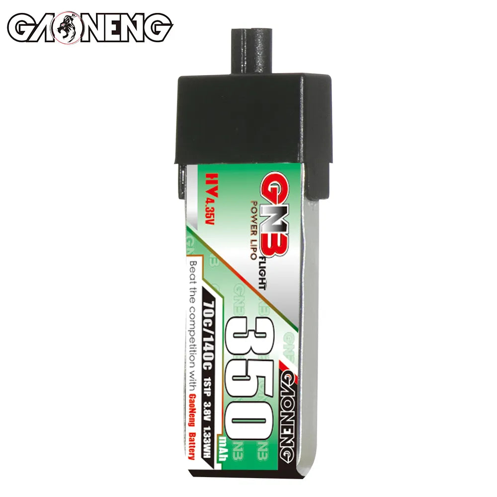 GAONENG GNB High-Voltage 1S 3.8V 350mAh 70C A30 Plastic Head LiPo Battery
