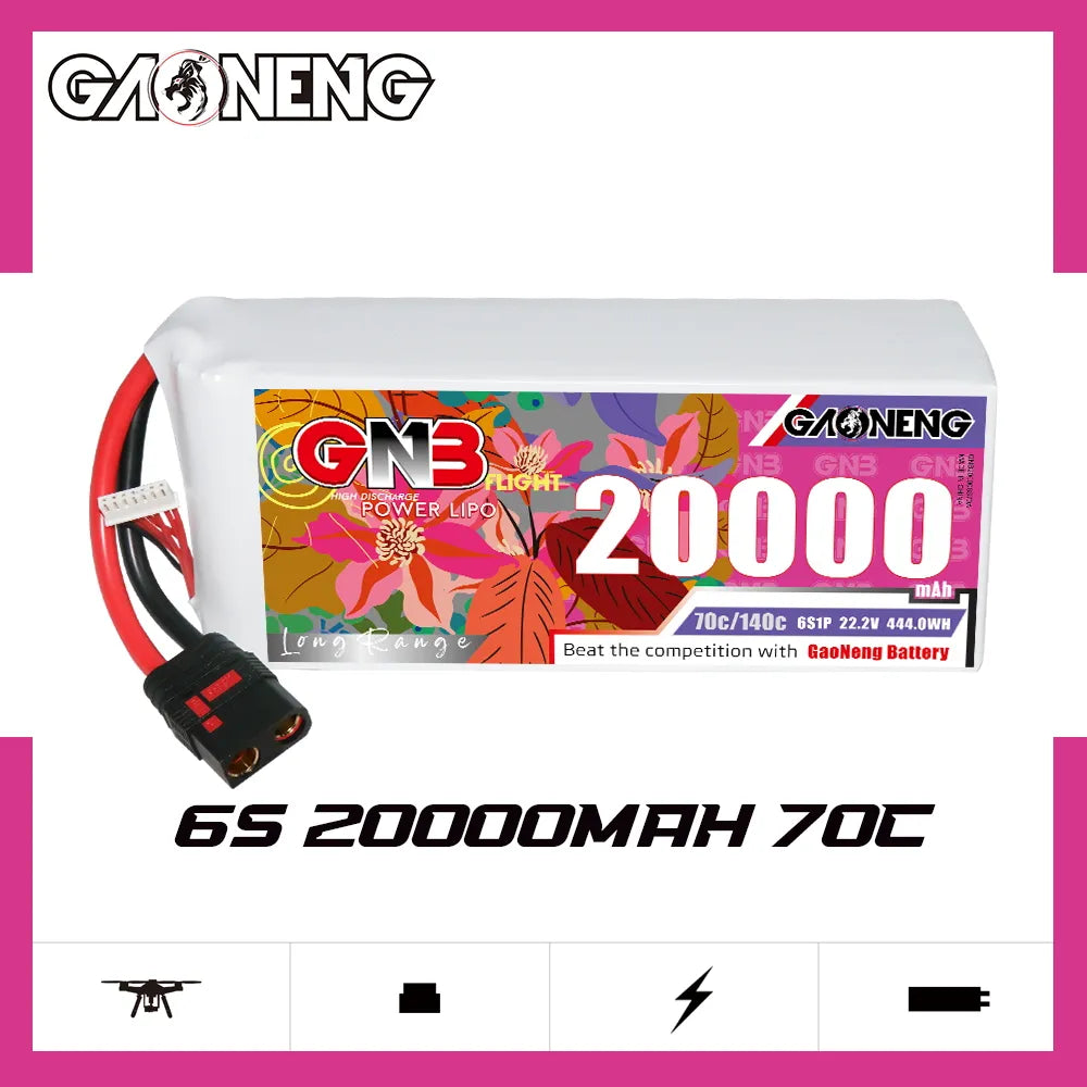 GAONENG High - Performance 22.2V 20000mAh 70C RC LiPo Battery for Multiple Applications