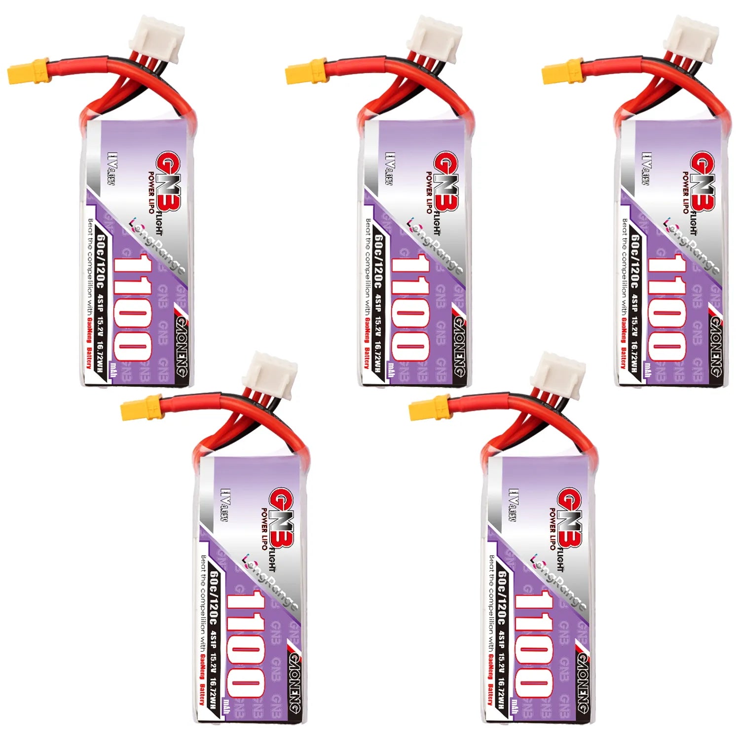GAONENG GNB 4S 15.2V 1100mAh 60C XT30 LiPo Battery - Long - Range Special [DG]
