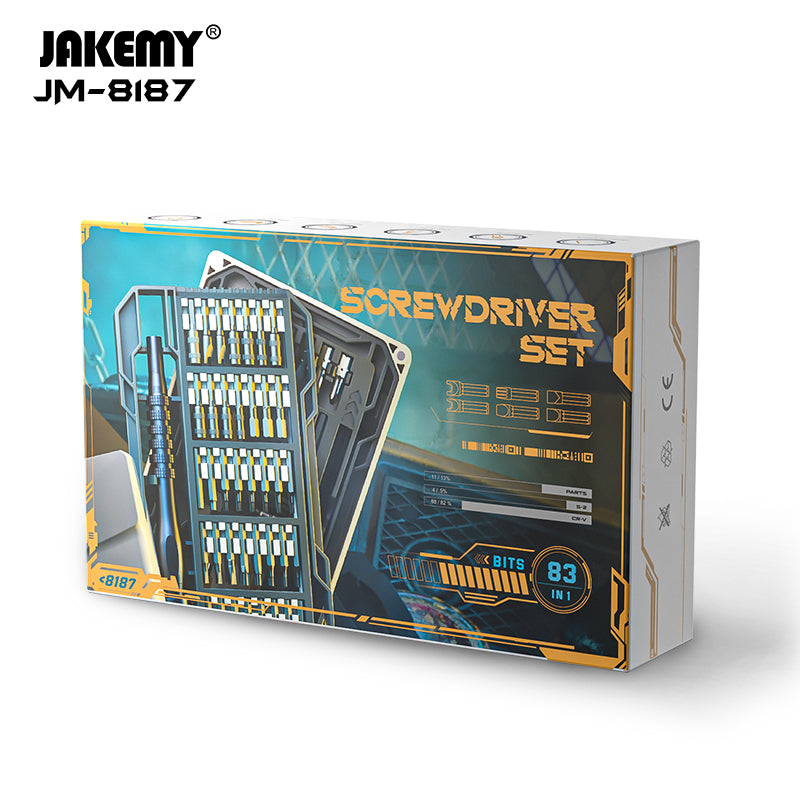 JAKEMY 83-in-1 Precision Magnetic Screwdriver Tool Set - Ideal for Electronics Repair