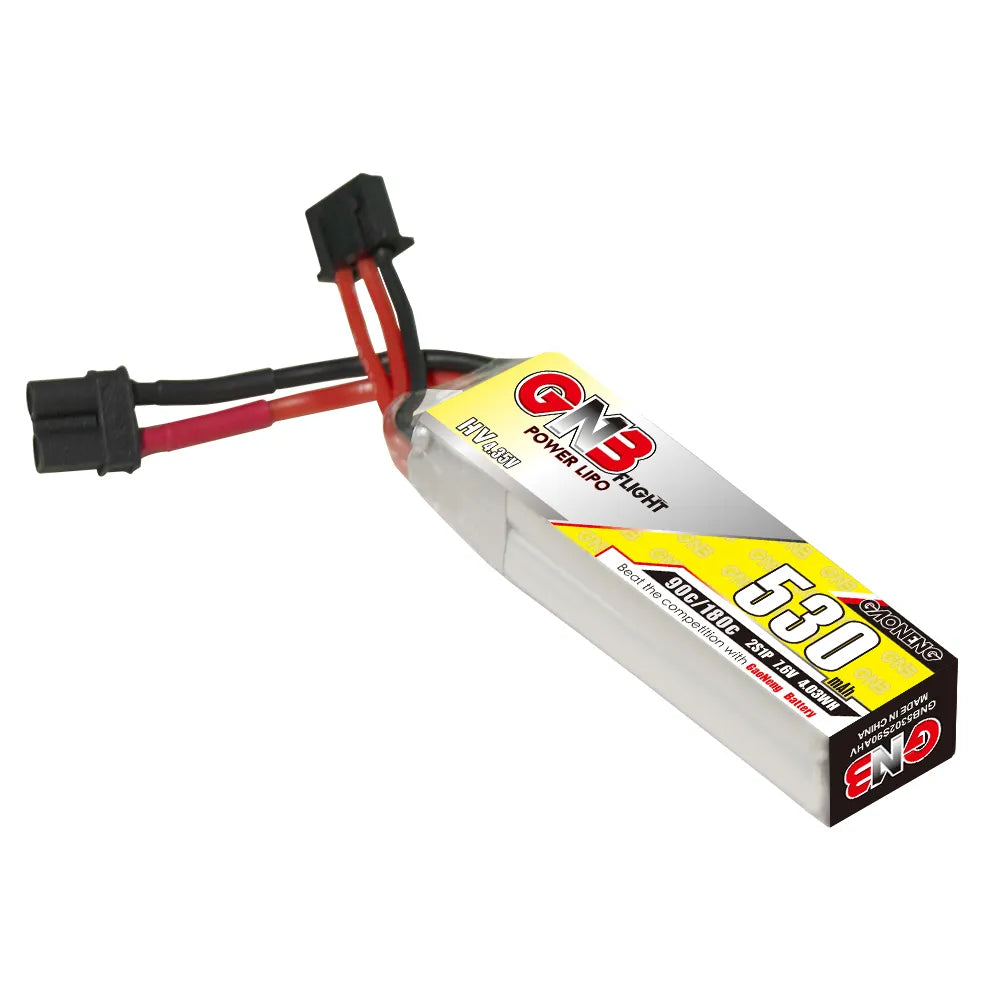 GAONENG High - Performance 7.6V 530mAh 90C XT30 2S LiHV Long - Type LiPo Battery [DG]