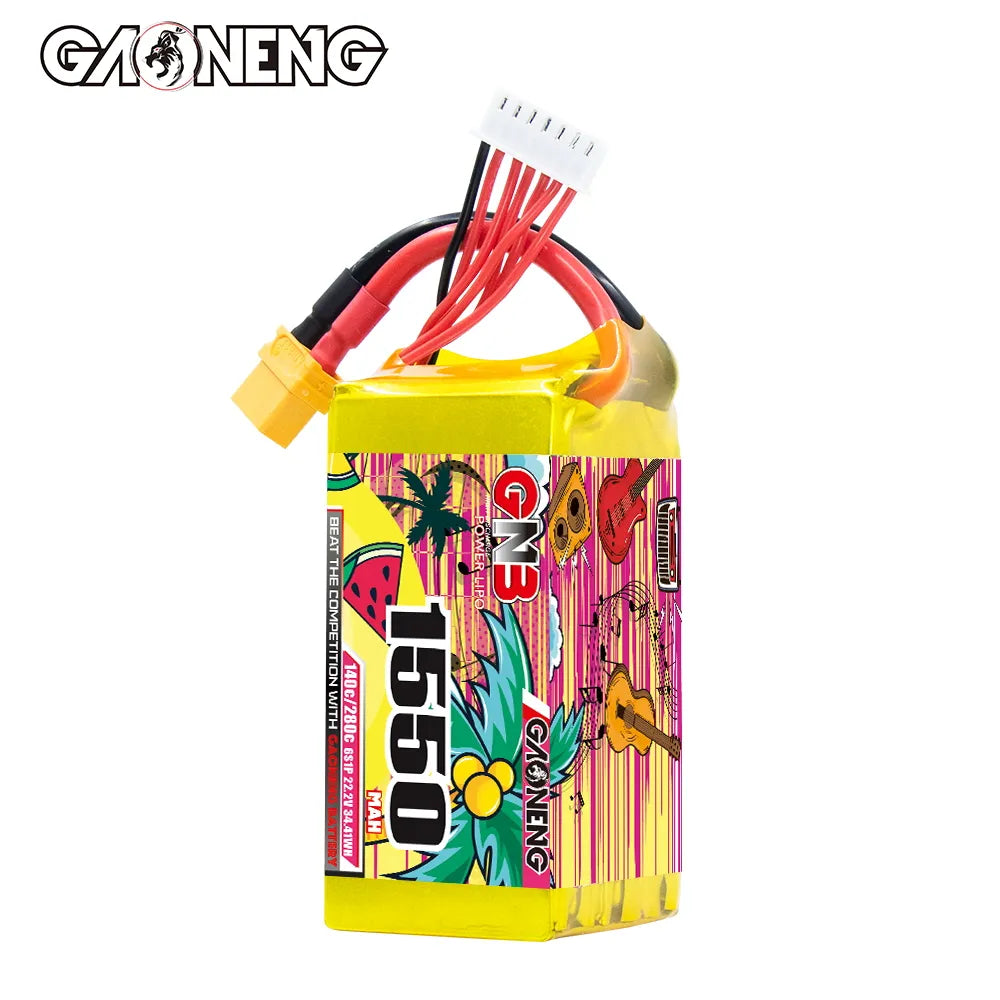 GAONENG High - Performance 6S 22.2V 1550mAh 140C XT60 LiPo Graphene Battery on Sale