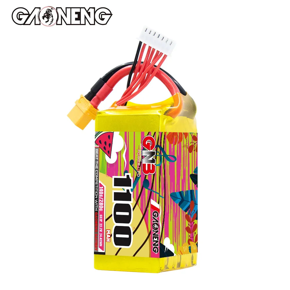 Hot Sale GAONENG 22.2V 1100mAh 140C 6S XT60 LiPo Battery for Drones