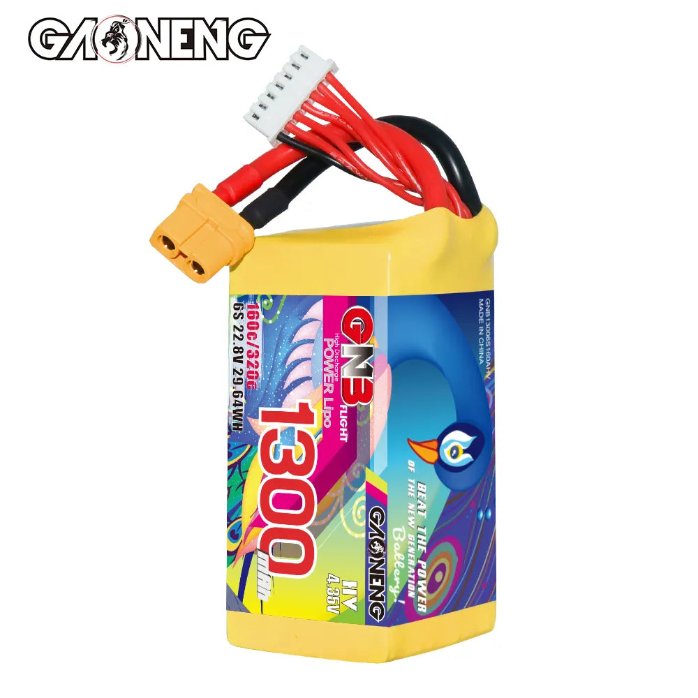 Hot Sale! GAONENG 6S 22.8V 1300mAh 160C XT60 High - Energy LiPo Battery