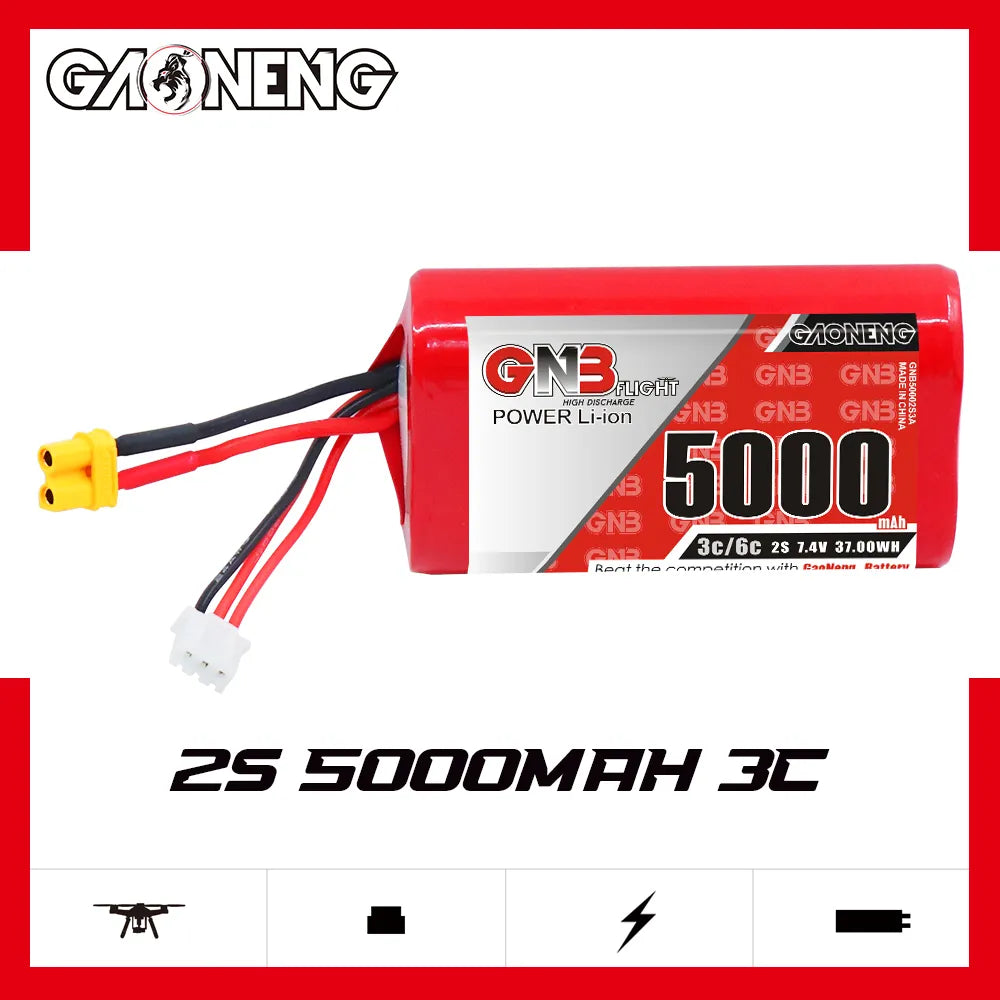 GAONENG 7.4V 5000mAh 3C LiPo Battery XT30 for Jumper T20 GEMINI - Great Deal