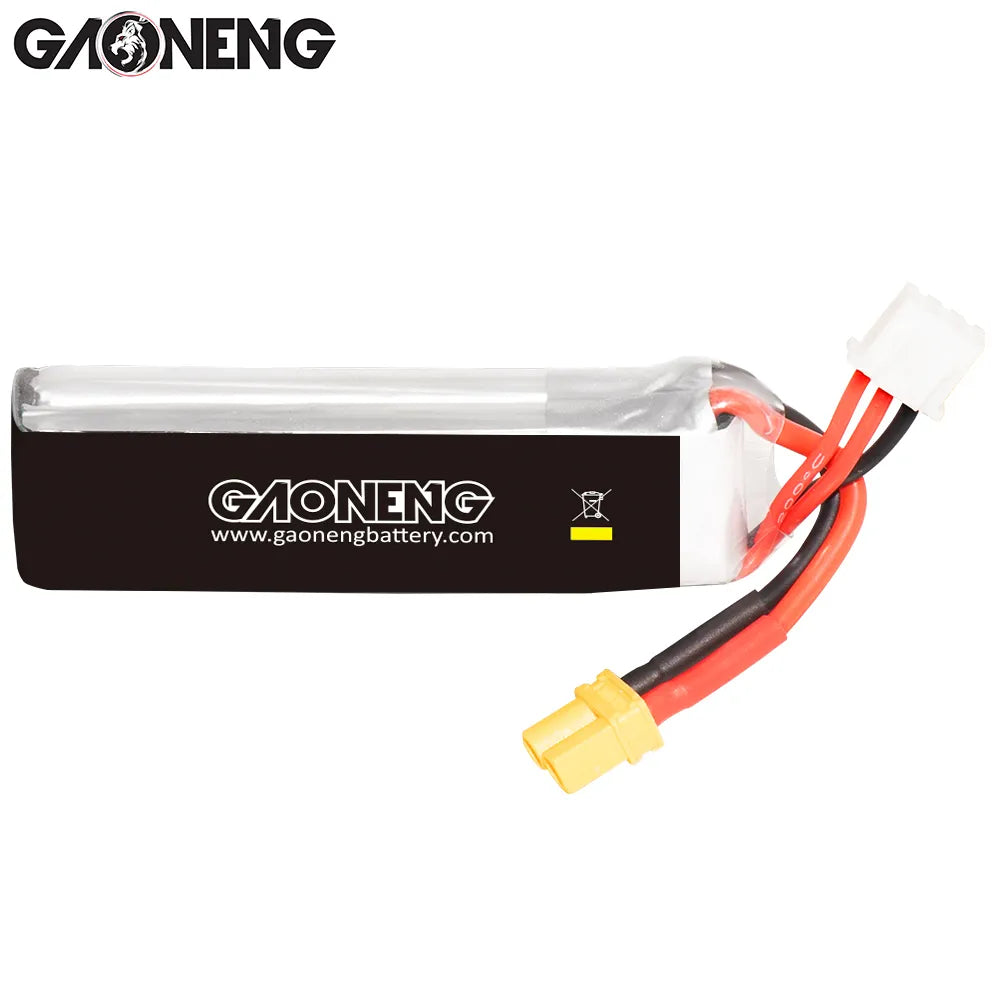 GAONENG High - Performance 7.4V 450mAh 80C XT30 2S Long - Type LiPo Battery