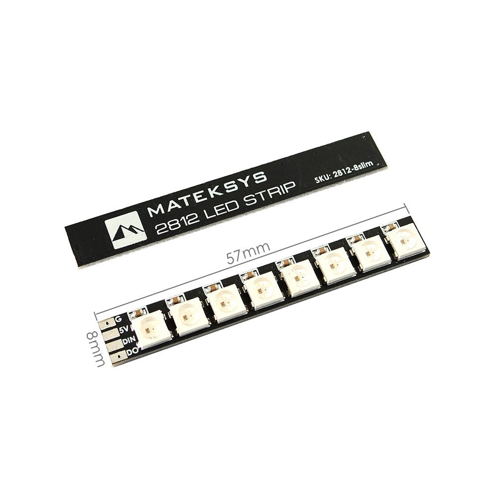 Matek 2812 LED Strip (2pcs x 8 LEDs) - Slim & Ideal for Drones