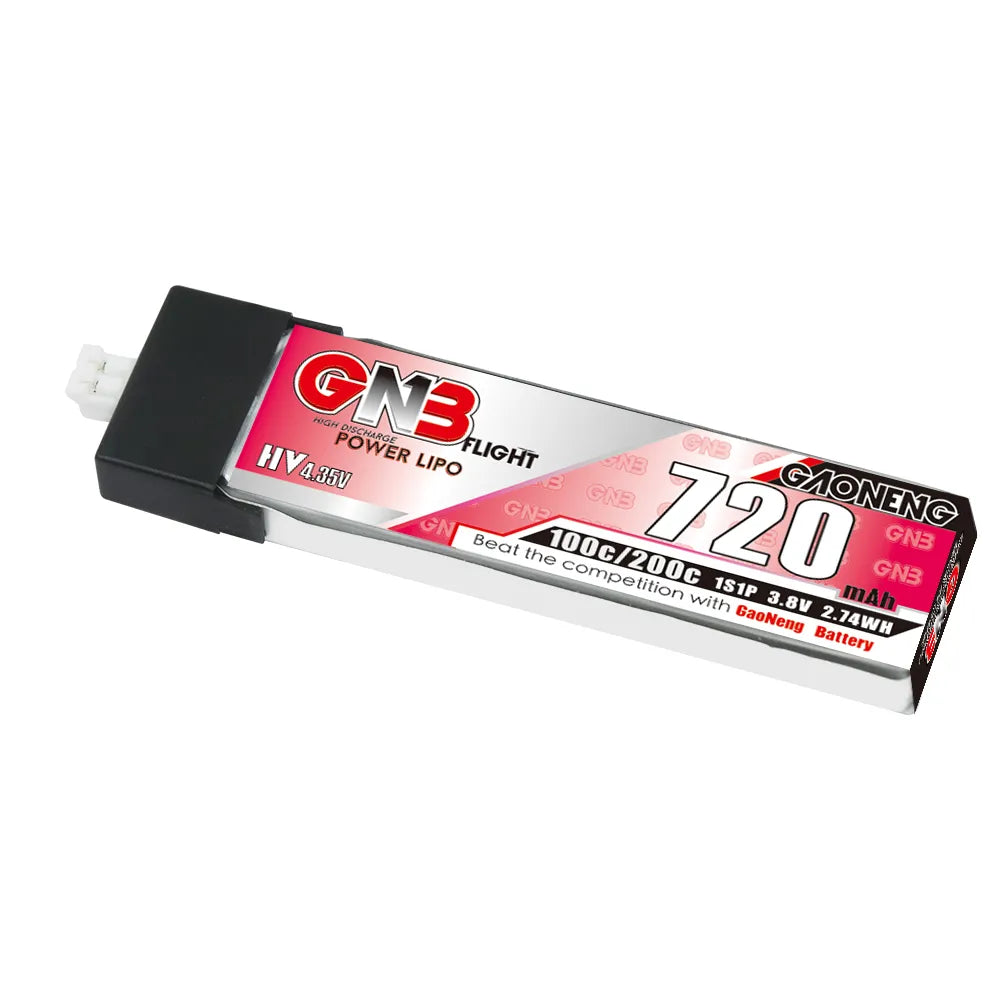 GAONENG GNB 3.8V 720mAh 100C LiHV 1S PH2.0 Plastic Head LiPo Battery - Hot Deal in Australia [DG]