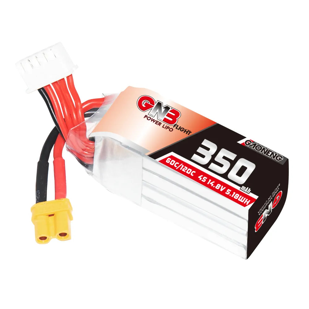 Hot Sale! GAONENG GNB 4S 14.8V 350mAh 60C XT30 LiPo RC Battery