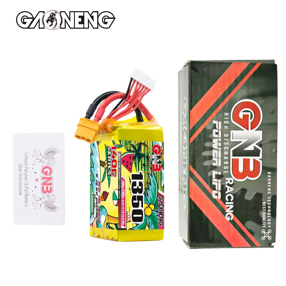 GAONENG High - Performance 6S 22.2V 1350mAh 140C XT60 LiPo Drone Battery
