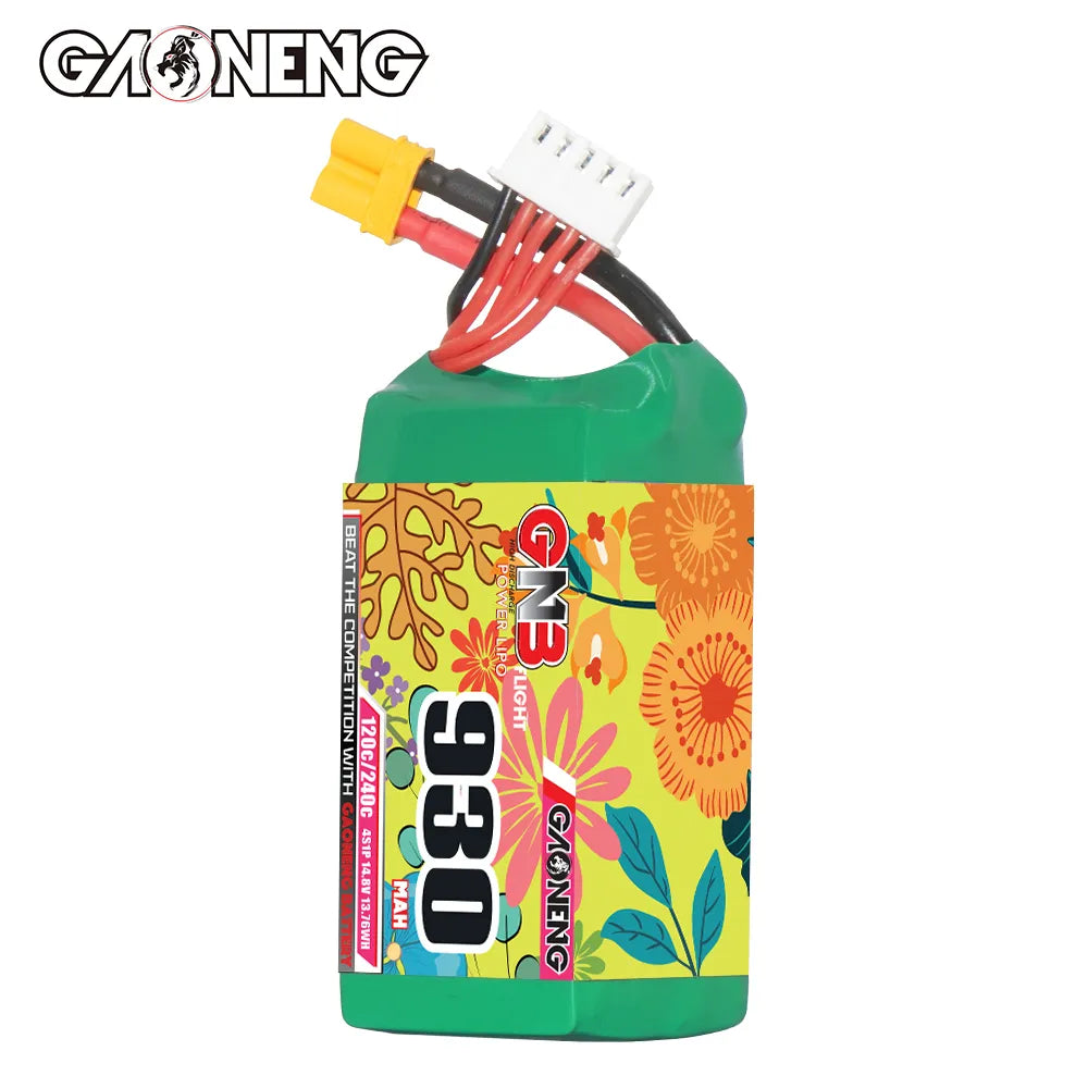 GAONENG High - Performance 14.8V 930mAh 120C XT30 4S LiPo Battery for Drones and RC Models