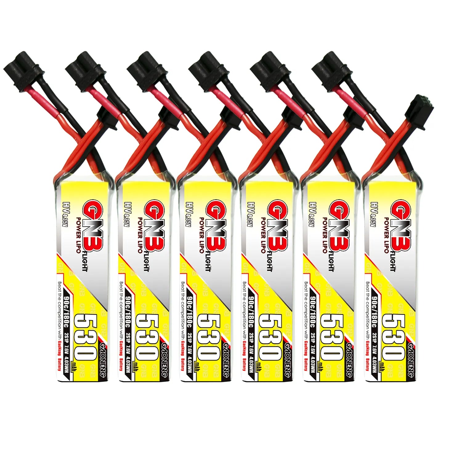 GAONENG High - Performance 7.6V 530mAh 90C XT30 2S LiHV Long - Type LiPo Battery [DG]