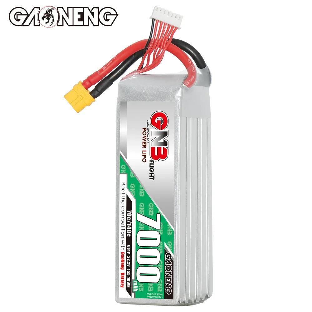 GAONENG High - Performance 6S 22.2V 7000mAh 70C LiPo Battery with XT60 Connector for RC Hobbies