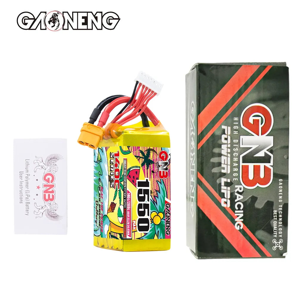 GAONENG High - Performance 6S 22.2V 1550mAh 140C XT60 LiPo Graphene Battery on Sale