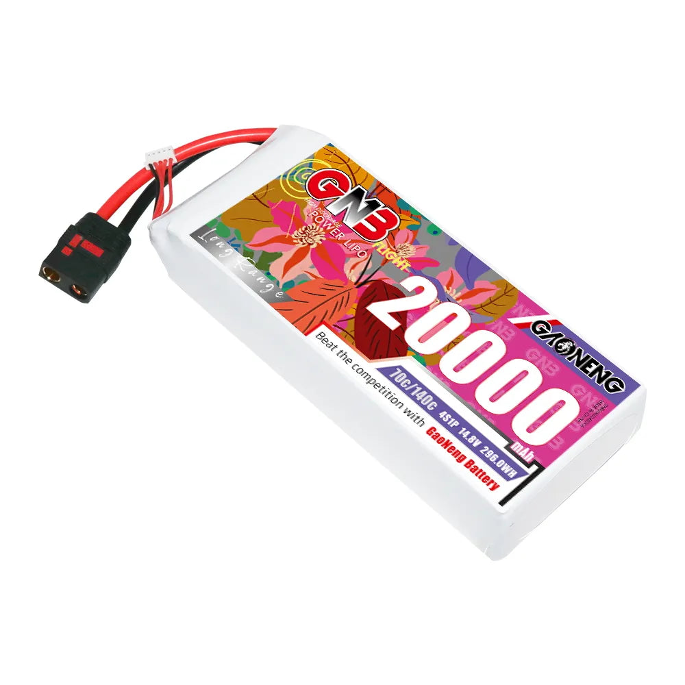 High-Performance GAONENG 14.8V 20000mAh 70C 4S1P RC LiPo Battery QS8