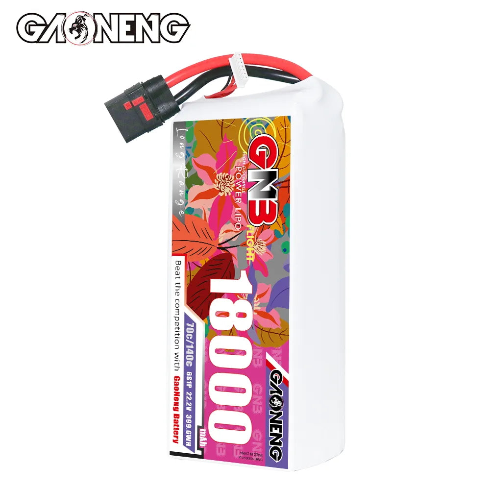 Hot Sale GAONENG 22.2V 18000mAh 70C RC LiPo Battery for Multiple Applications