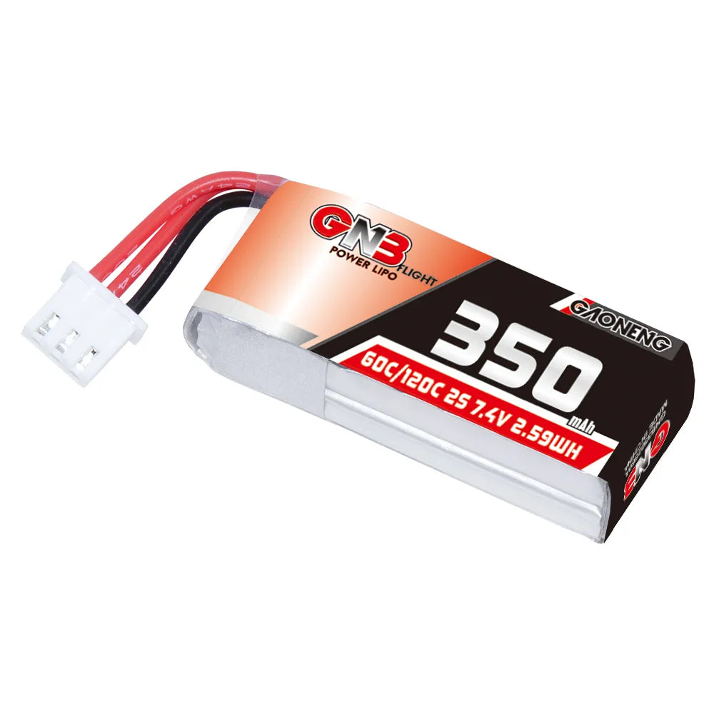 GAONENG High - Performance 7.4V 350mAh 60C 2S LiPo Battery with XH2.54 3Pin Connector