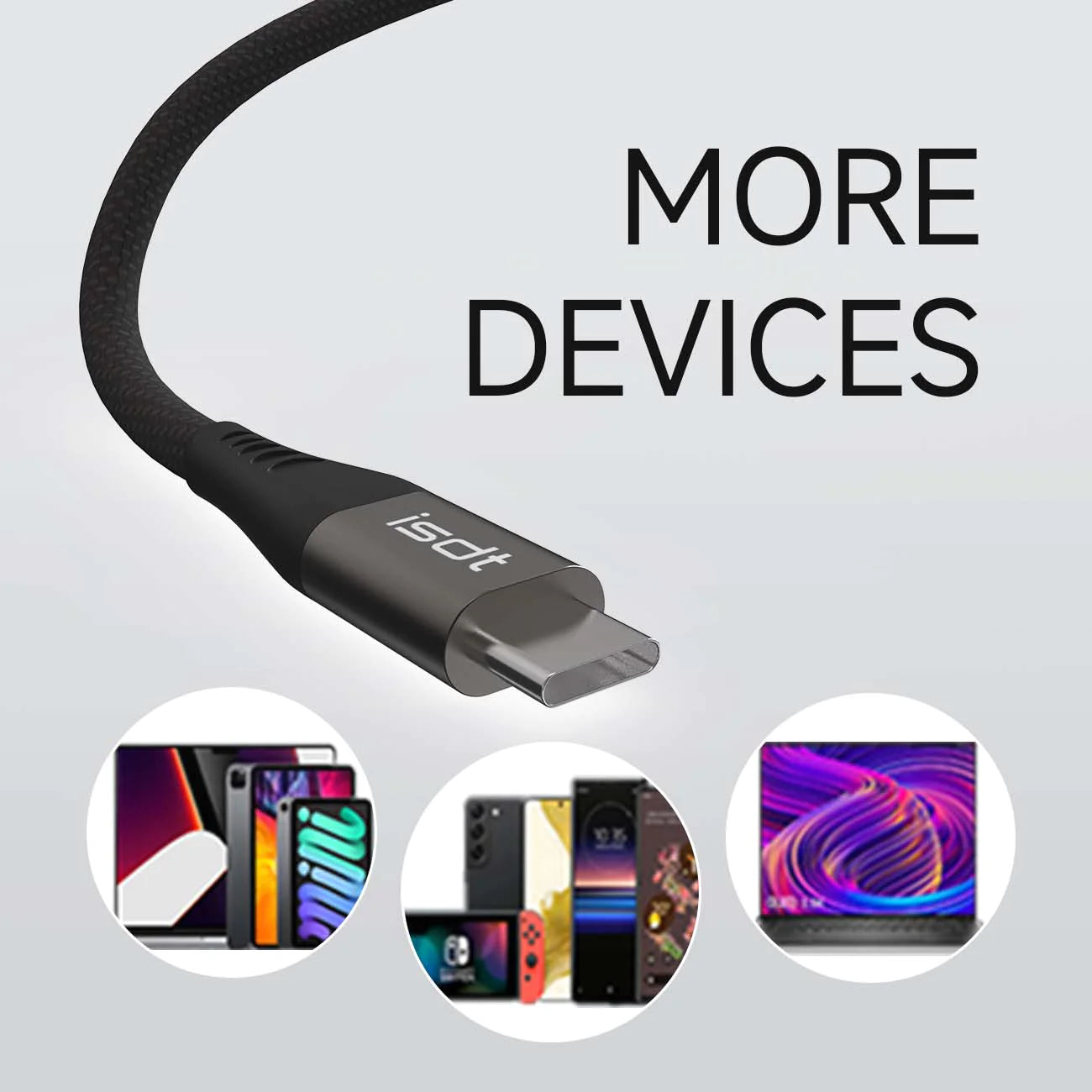 iSDT High - Power USB C Fast Charge Cable, 100W/240W, 1.2m/2m
