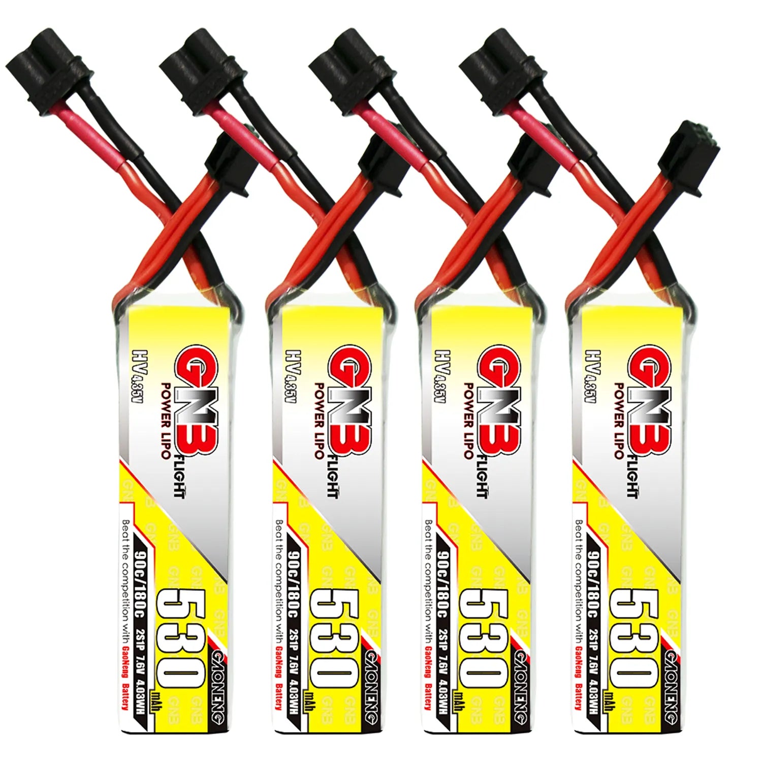 GAONENG High - Performance 7.6V 530mAh 90C XT30 2S LiHV Long - Type LiPo Battery [DG]