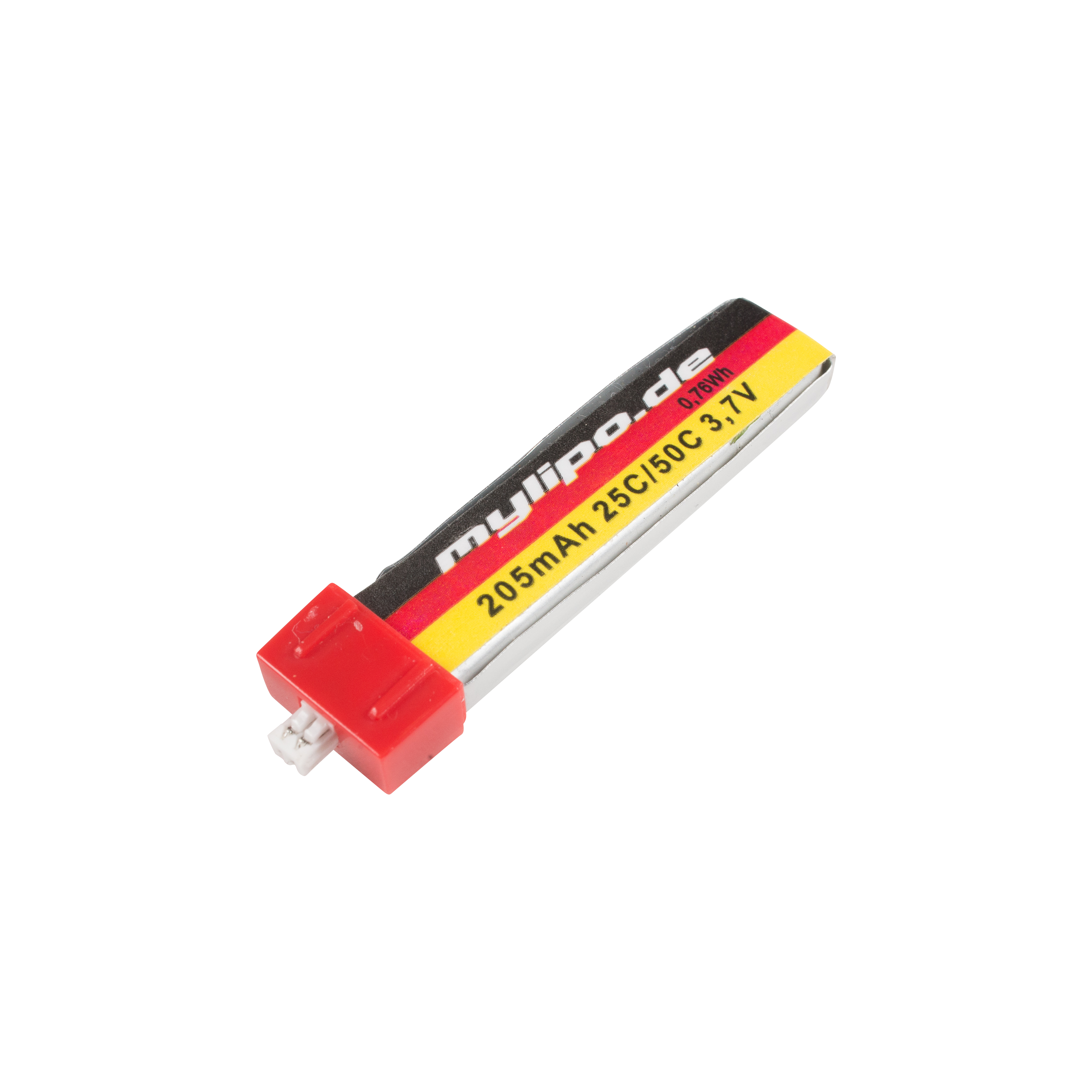 High - Performance 205mAh 25C 1S LiPo Battery with Micro - JST Connector, 6.0g [DG]