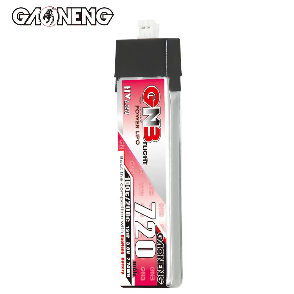 GAONENG GNB 3.8V 720mAh 100C LiHV 1S PH2.0 Plastic Head LiPo Battery - Hot Deal in Australia [DG]
