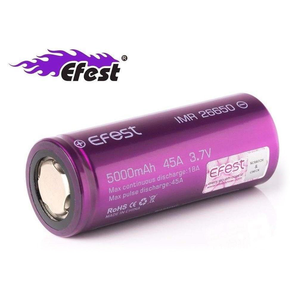 Efest 26650 5000mAh 3.7V 40A Flat - Top Lithium - Ion Batteries (2 - pack) | Great Deal