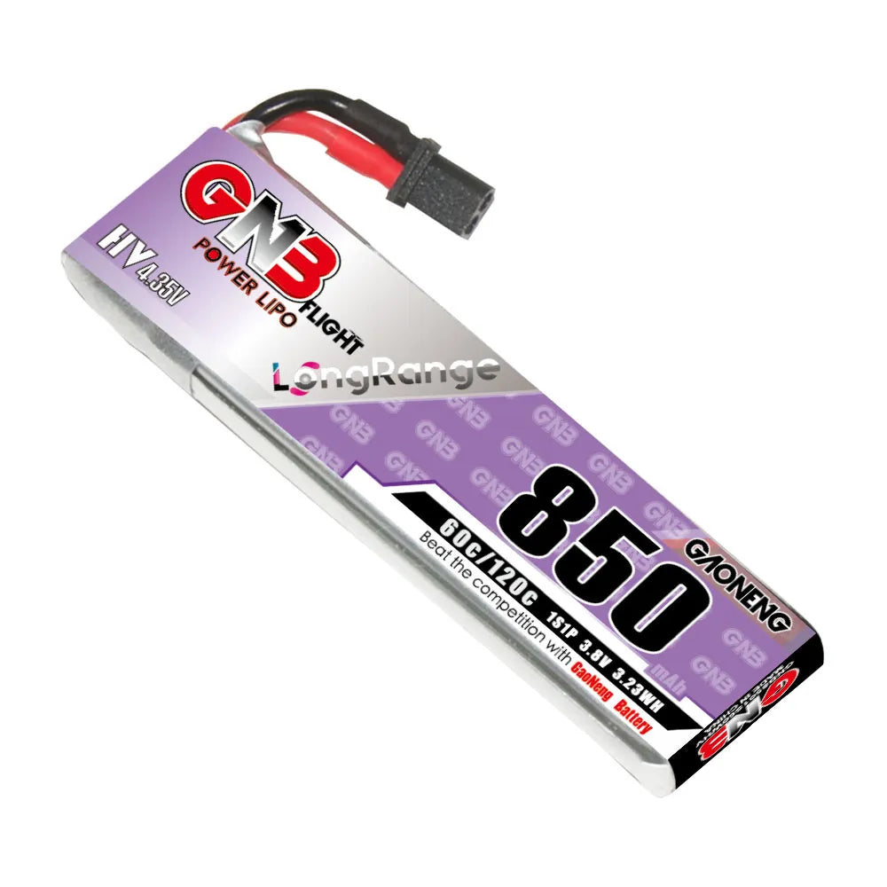 Hot Sale! GAONENG GNB 1S 3.8V 850mAh 60C A30 Cabled LiPo Battery for Long - Range Use